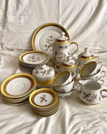 Чайный сервиз с павлинами Kahla ГДР в идеале