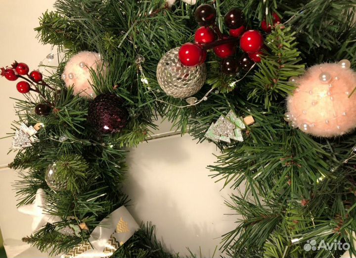 Новогоднее украшение-венок