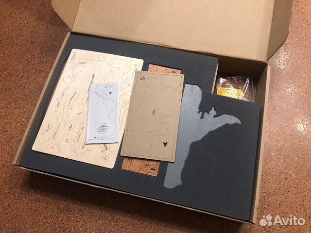 Карта мира на стену 300/170 см Многоуровневая