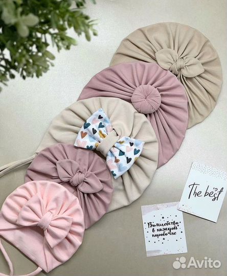 Шапочка для девочки (тюрбан), косынки