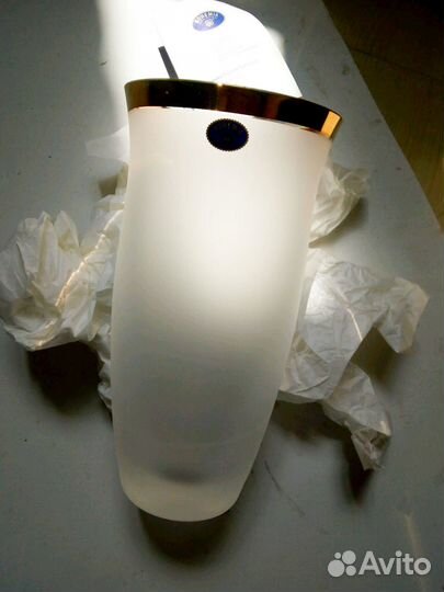 Ваза Bohemia Чехи большая новая в золоте