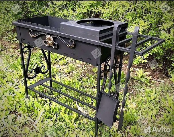 Мангал разборный с ковкой