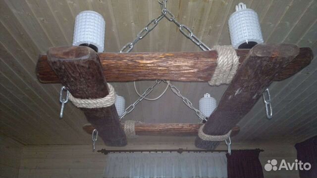 Люстра из дерева