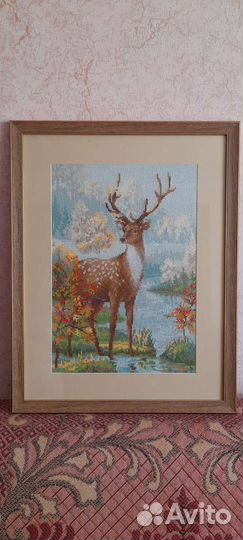 Картина вышитая крестиком (ручная работа)