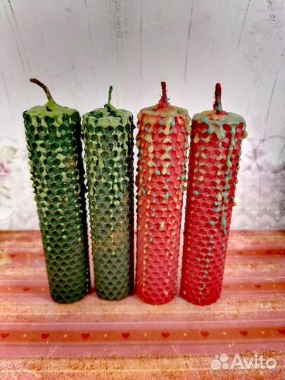 Свечи восковые, цветные