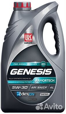5W-30 genesis armortech diesel, 4л, (синт.мотор