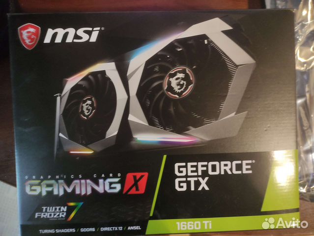 Видеокарта MSI 1660 Ti купить в Москве | Электроника | Авито