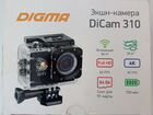 Экшн камера digma DiCam 310, 4К, Wi-Fi