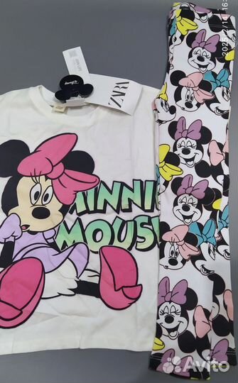 Костюм для девочки Zara 110 Минни Маус новый