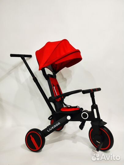 Детский 3х колесный велосипед Luxmom с капором