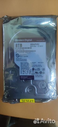 Жесткий диск WD 8тб Purple WD84purz