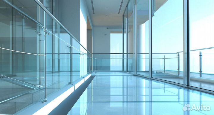 Стеклянные ограждения лестниц