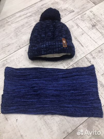 Шапка и снуд для мальчика зима