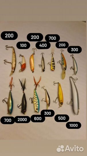 Воблеры (оригинал) и другие блесна. спиннинг