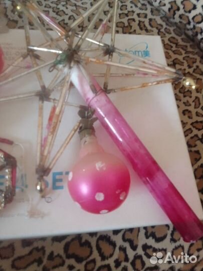 Старые ёлочные игрушки на прешепке, годов 60-70