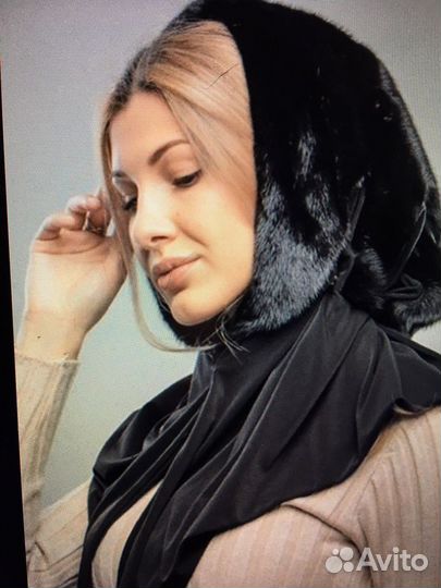Норковая шапка капор новый