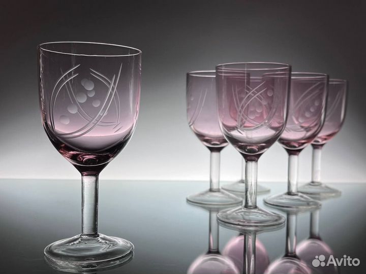 Бокалы цветной хрусталь СССР