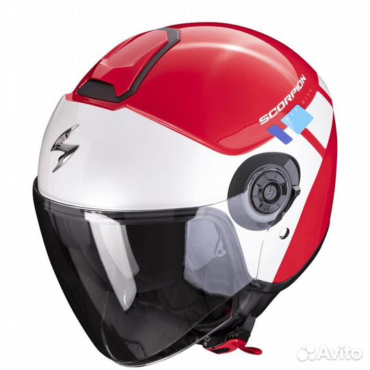 Scorpion EXO-City II Mall Open Face Helmet Red / White / Blue