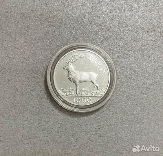 Монета серебро Ирландия 5 экю, 1990