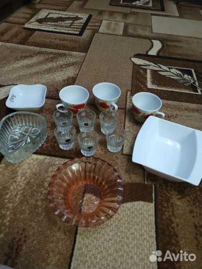 Посуда пакетом рюмки новые