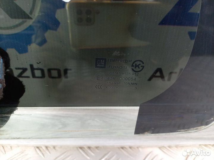 Стекло двери задней левой (форточка) Chevrolet