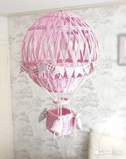 Плетеный воздушный шар интерьерный декор