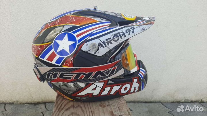 Кроссовый шлем с очками