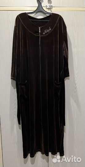 Черное платье в пол Бархатный халат