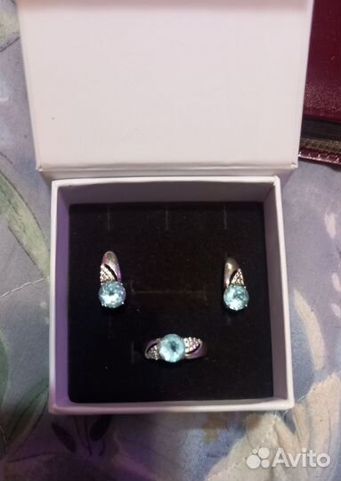 Комплект серебро,бронь на топазы до 17.06