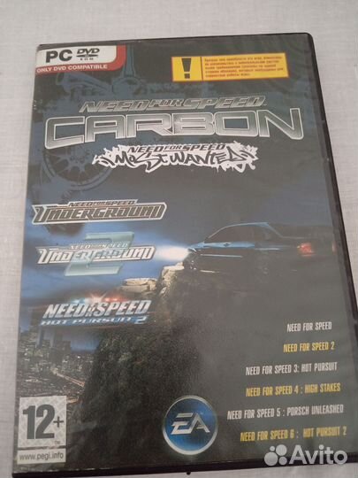 Аналогия компьютерные игры Need for speed 6 в 1