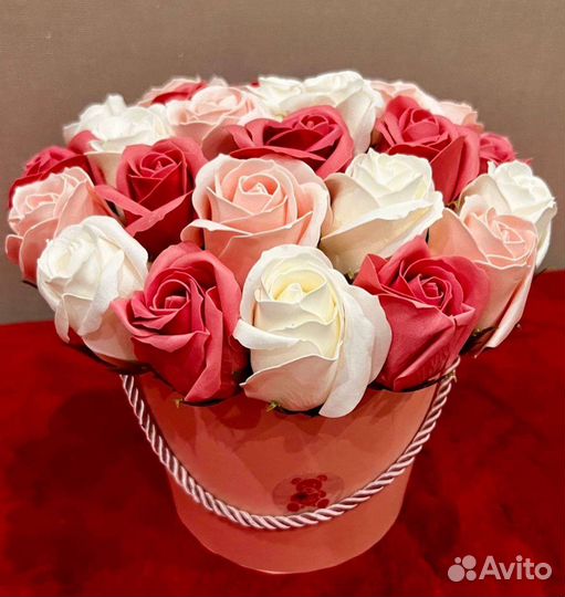 Букет из мыльных роз