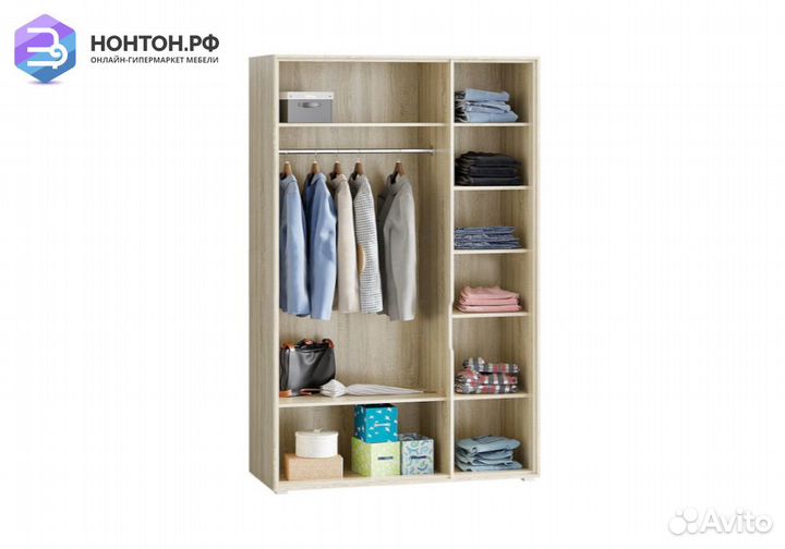 Шкаф 3-х створчатый Фортуна белый глянец