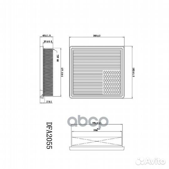 Фильтр воздушный doubleforce DFA2055 double force