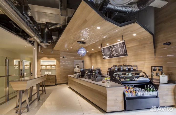 Барная стойка для гостей кофейни, мебель на заказ