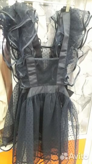 Фартук синий школьный