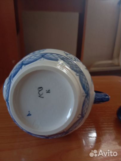 Чайник заварочный СССР. Гжель