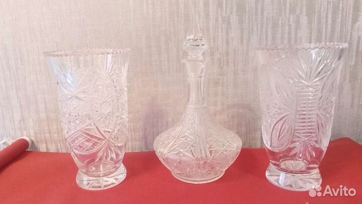 Ваза для цветов хрустальная