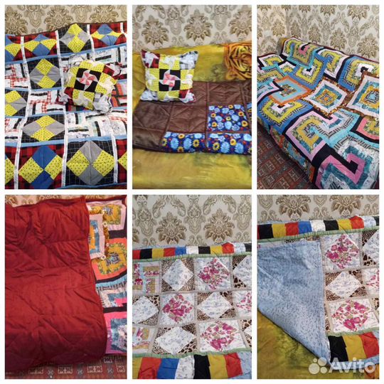 Одеяло лоскутное +подушка