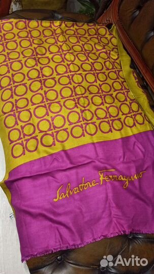 Палантин теплый 180x70 италия salvatore ferragamo