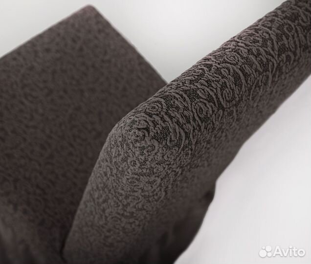 Чехол на стул со спинкой на кухню, цвет Коричневый