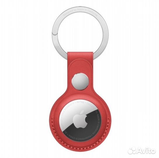 Чехол AirTag Leather Key Ring Red (Оригинал)