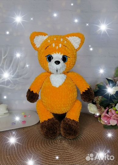 Лисенок вязаный ручной работы