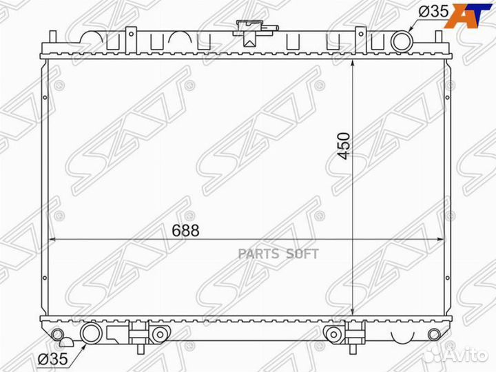 Радиатор охлаждения Ниссан Рнесса 98-02