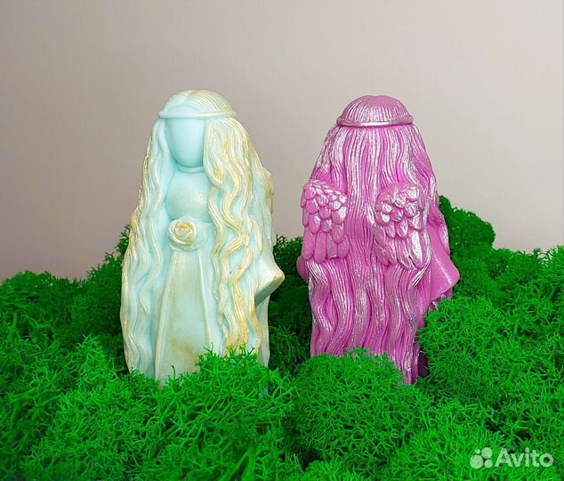 Свечи восковые ручной работы. Куколка Берегинюшка