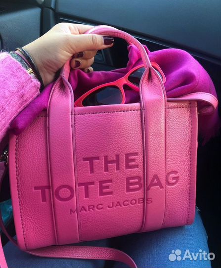 Cумка Marc Jacobs The Leather Tote Bag Candy Pink