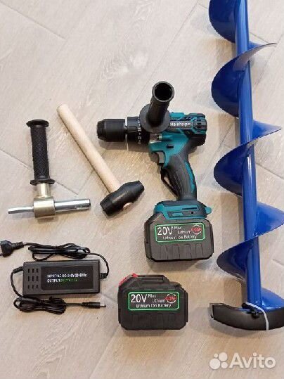 Ледобур шуруповерт Heinhelper 6А+шнек Helios 110мм