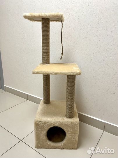 Когтеточка новая 3 уровня с домиком