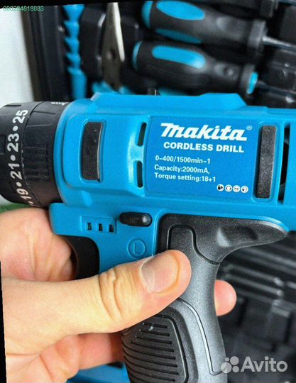 Шуруповерт Makita 26V с набором инструментов (Арт