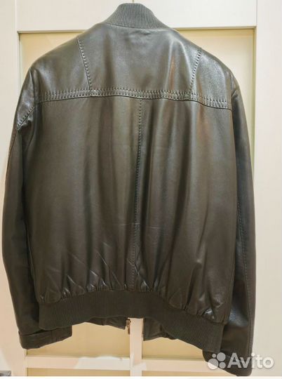 Кожаная куртка мужская 48 50
