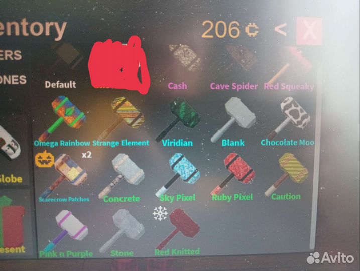 Молоты и гемы Flee the Facility в роблокс